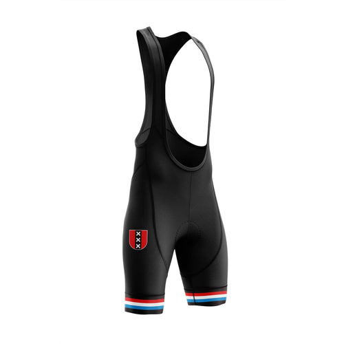 Montella Cycling Bibs Men's Amsterdam Black Cycling Bib Shorts