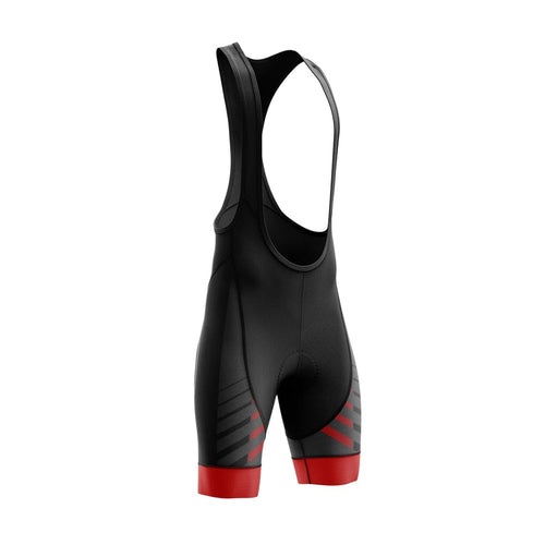 Montella Cycling Bibs Men's Black Red Cycling Bib Shorts