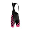 Montella Cycling Bibs Men's  Pink Squares Cycling Bib Shorts