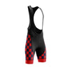 Montella Cycling Bibs Men's Red Squares Squares Cycling Bib Shorts