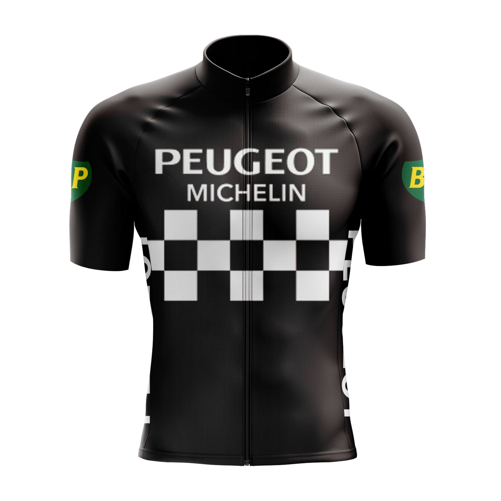 Montella Cycling cycling jersey Men's Black Peugeot Retro Cycling Jersey