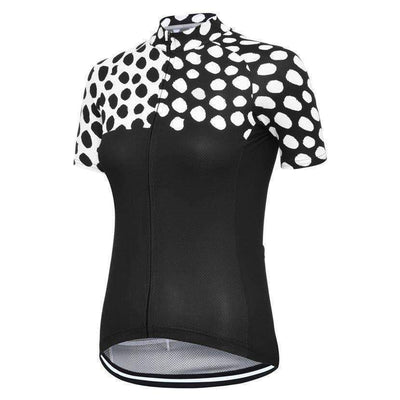 Montella Cycling Cycling Jersey Women's Leopard Dots Black Cycling Jersey