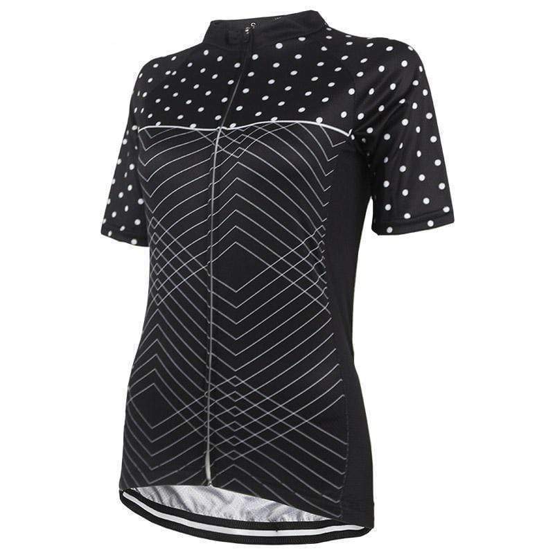 Montella Cycling Cycling Jersey Women's Polka Dot Zigzag Cycling Jersey