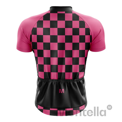 Montella Cycling Cycling Kit Men's Pink Squares Cycling Jersey or Bibs