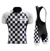 Montella Cycling Cycling Kit Men's White Blue Squares Cycling Jersey or Bibs