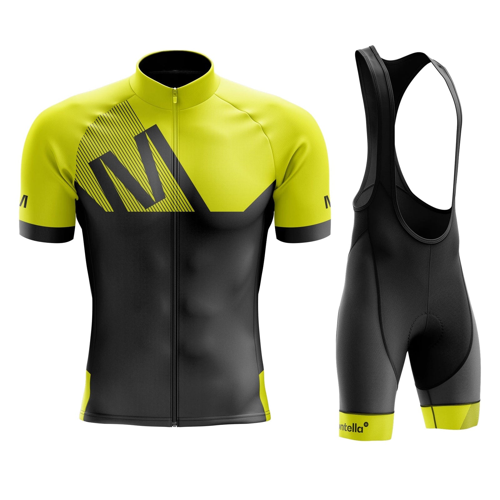 Montella Cycling Cycling Kit Men's Yellow Logo Cycling Jersey or Bibs