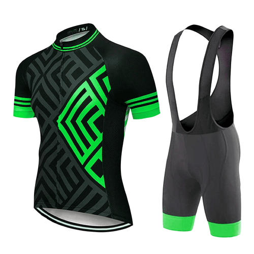 Montella Cycling Cycling Kit XS / Green / Jersey and Bibs Men's Hi Viz Unique Cycling Jersey or Bibs