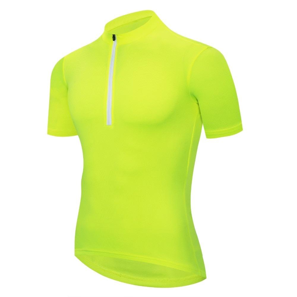 Montella Cycling Jersey Hi Vis Half Zipper Cycling Jersey