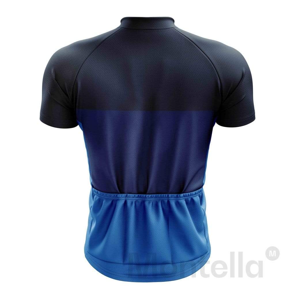 Montella Cycling Jersey Men's Blue Lines Cycling Jersey