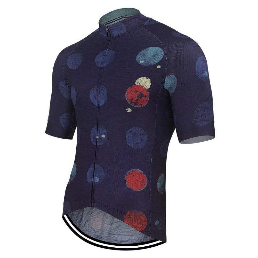 Montella Cycling Jersey Men's Novel Blue Dots Cycling Jersey