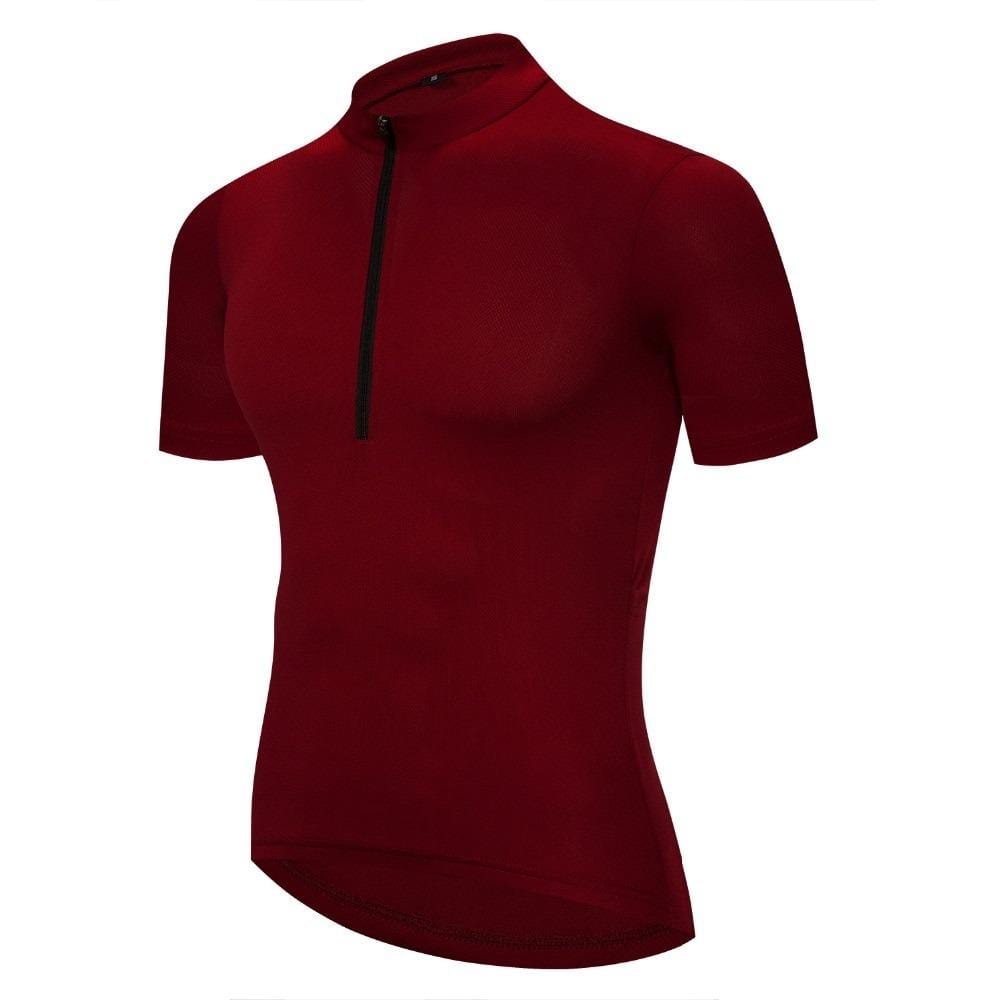 Montella Cycling Jersey XS / Burgundy Half Zipper Men's Cycling Jersey