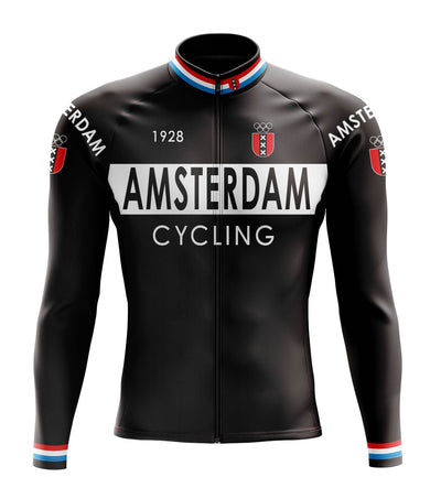 Montella Cycling Long Sleeve Amsterdam Black Long Sleeve Cycling Jersey