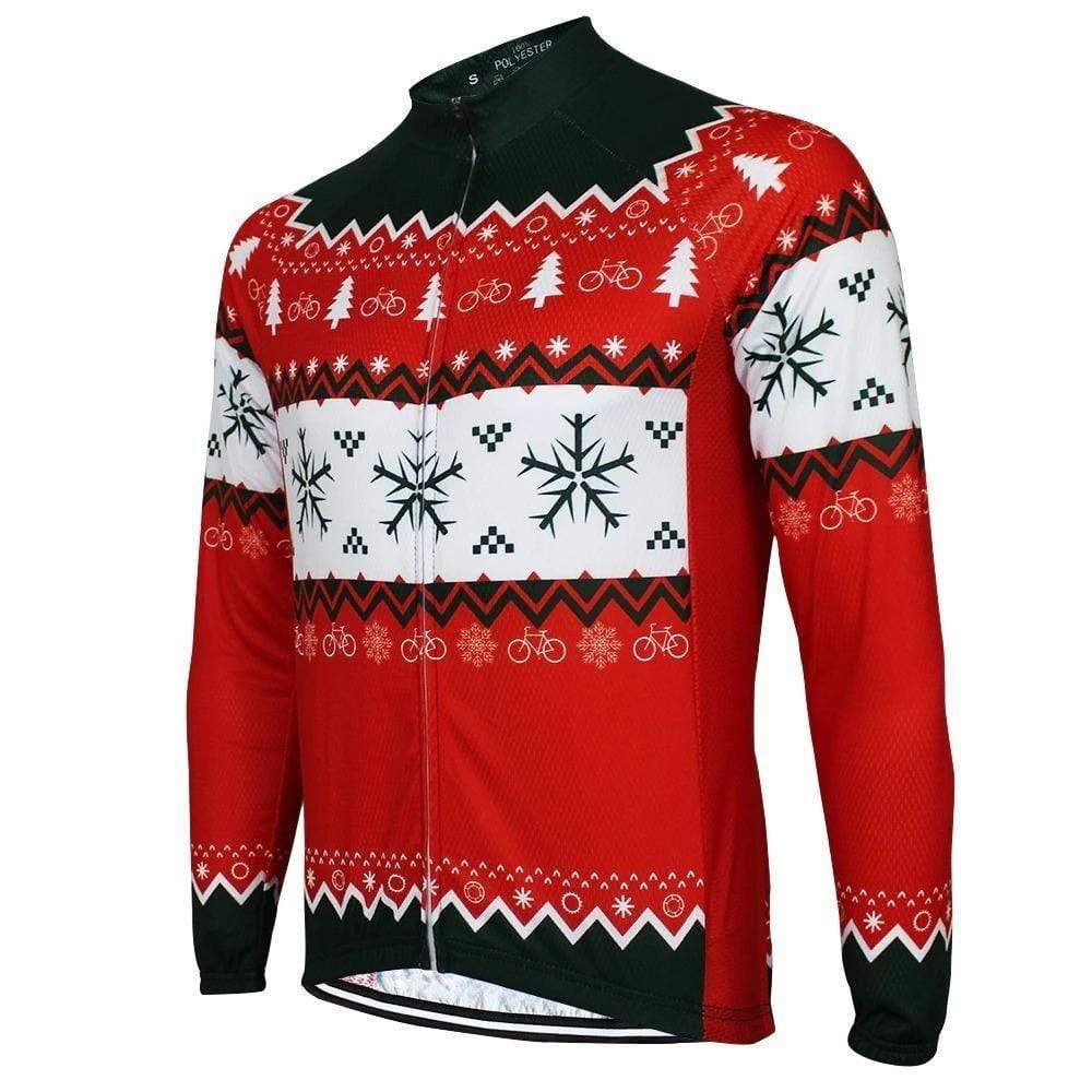 Montella Cycling Long Sleeve Men's Christmas Long Sleeve Cycling Jersey