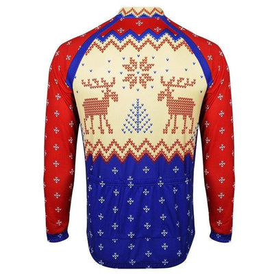 Montella Cycling Long Sleeve Men's Christmas Style Long Sleeve Cycling Jersey