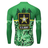 Montella Cycling Long Sleeve Men's US Army Long Sleeve Cycling Jersey