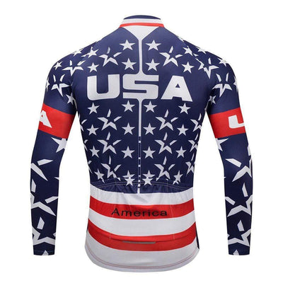 Montella Cycling Long Sleeve Men's USA Long Sleeve Cycling Jersey