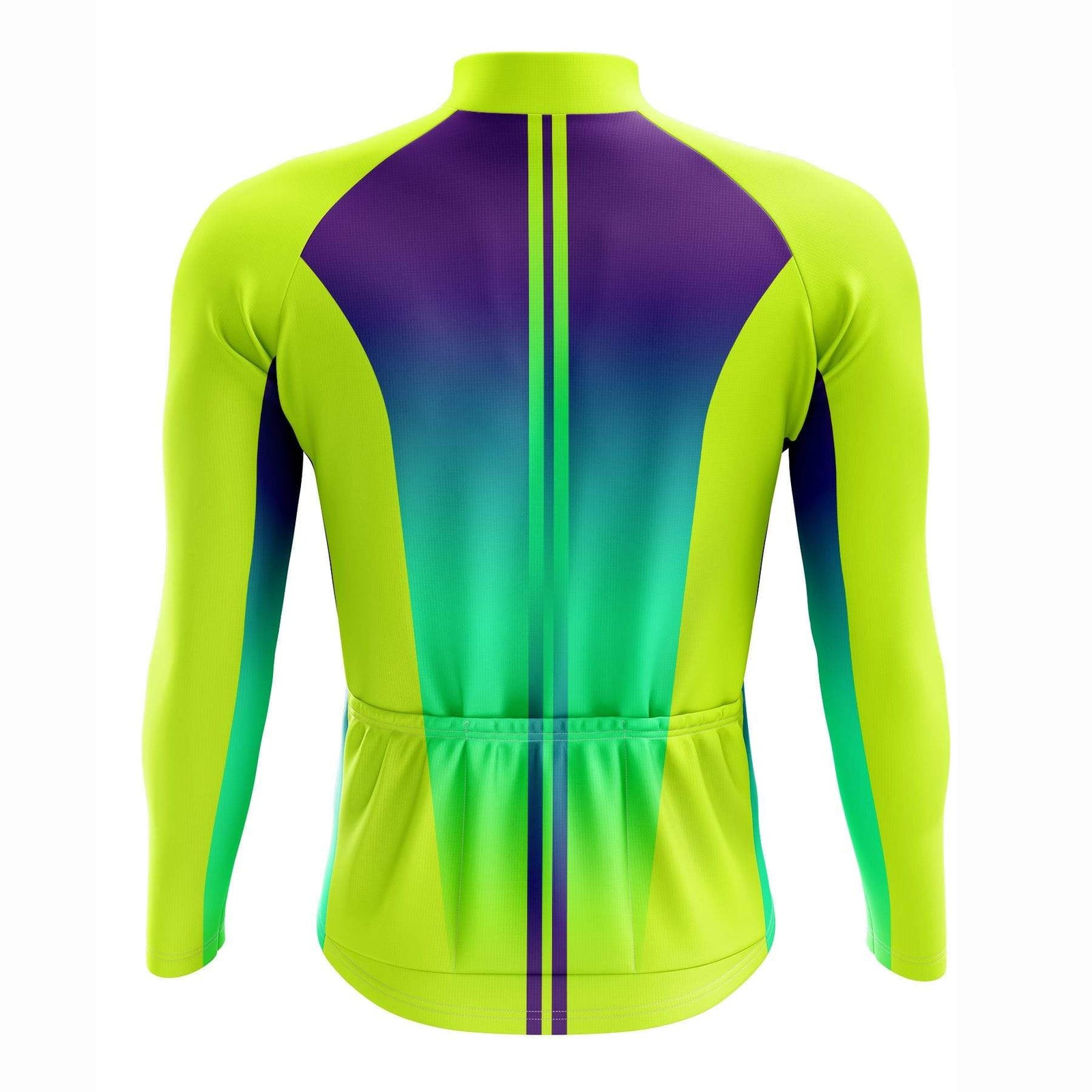 Montella Cycling Long Sleeve Neon Yellow Men's Long Sleeve Cycling Jersey