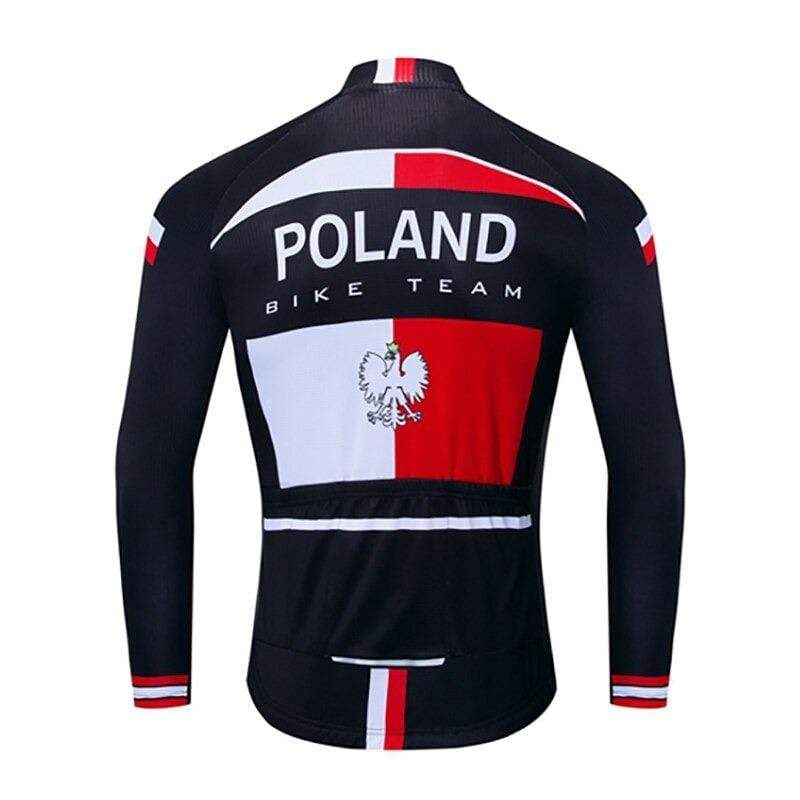 Montella Cycling Long Sleeve Poland Winter Fleece Cycling Jersey