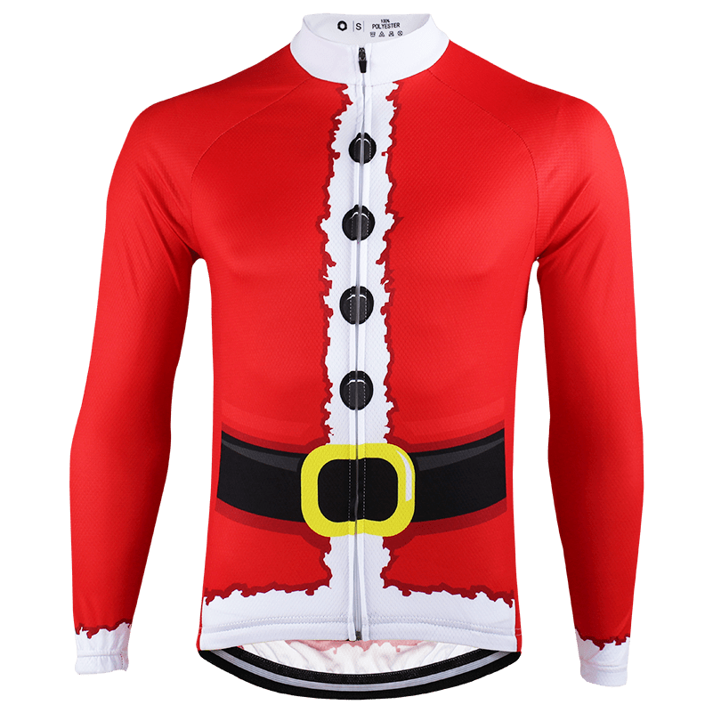 Montella Cycling Long Sleeve Santa Claus Long Sleeve Cycling Jersey