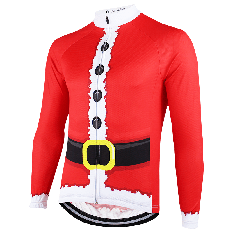 Montella Cycling Long Sleeve Santa Claus Long Sleeve Cycling Jersey