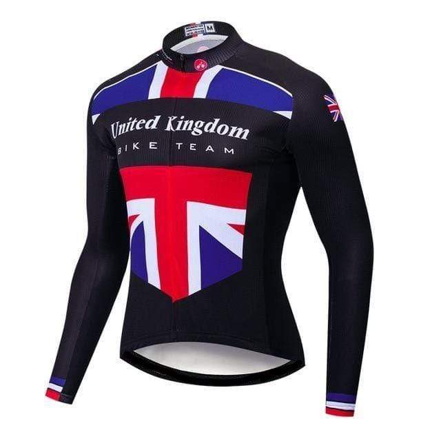 Montella Cycling Long Sleeve UK Winter Fleece Cycling Jersey