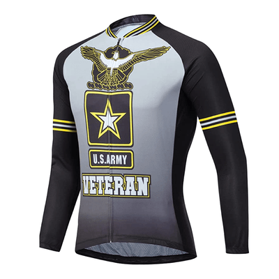 Montella Cycling Long Sleeve US Army Veteran Long Sleeve Cycling Jersey