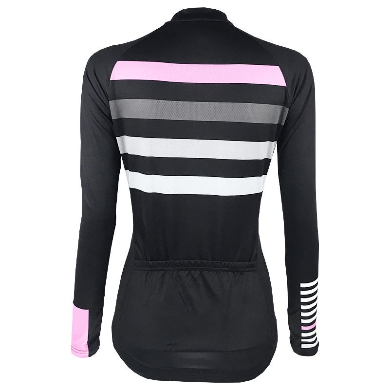 Montella Cycling Long Sleeve Women's Black Classy Long Sleeve Cycling Jersey