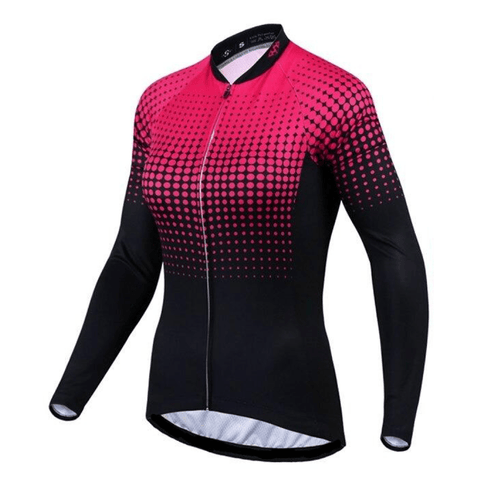 Montella Cycling Long Sleeve Women's Pink Gradient Long Sleeve Jersey