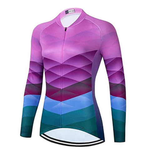 Montella Cycling Long Sleeve Women's Pink Gradient Long Sleeve Jersey