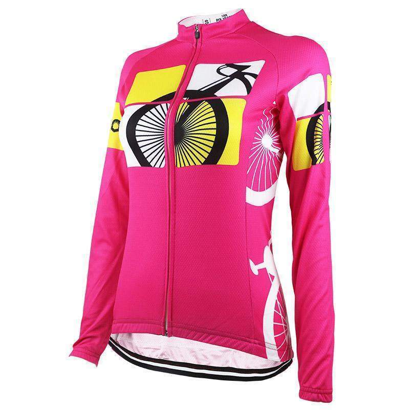 Montella Cycling Long Sleeve Women's Pink Long Sleeve Cycling Jersey