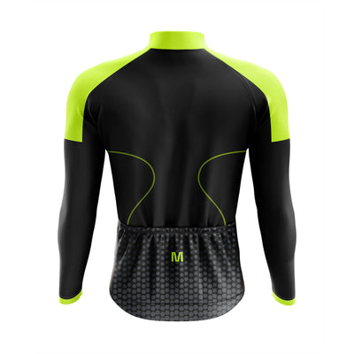 Montella Cycling Men Long Sleeve Men's Black Long Sleeve Cycling Jersey