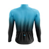 Montella Cycling Men Long Sleeve Men's Blue Gradient Long Sleeve Cycling Jersey