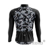 Montella Cycling Men Long Sleeve Men's Grey Camo Long Sleeve Cycling Jersey