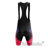 Montella Cycling Men's Blue Red Gradient Cycling Bib Shorts