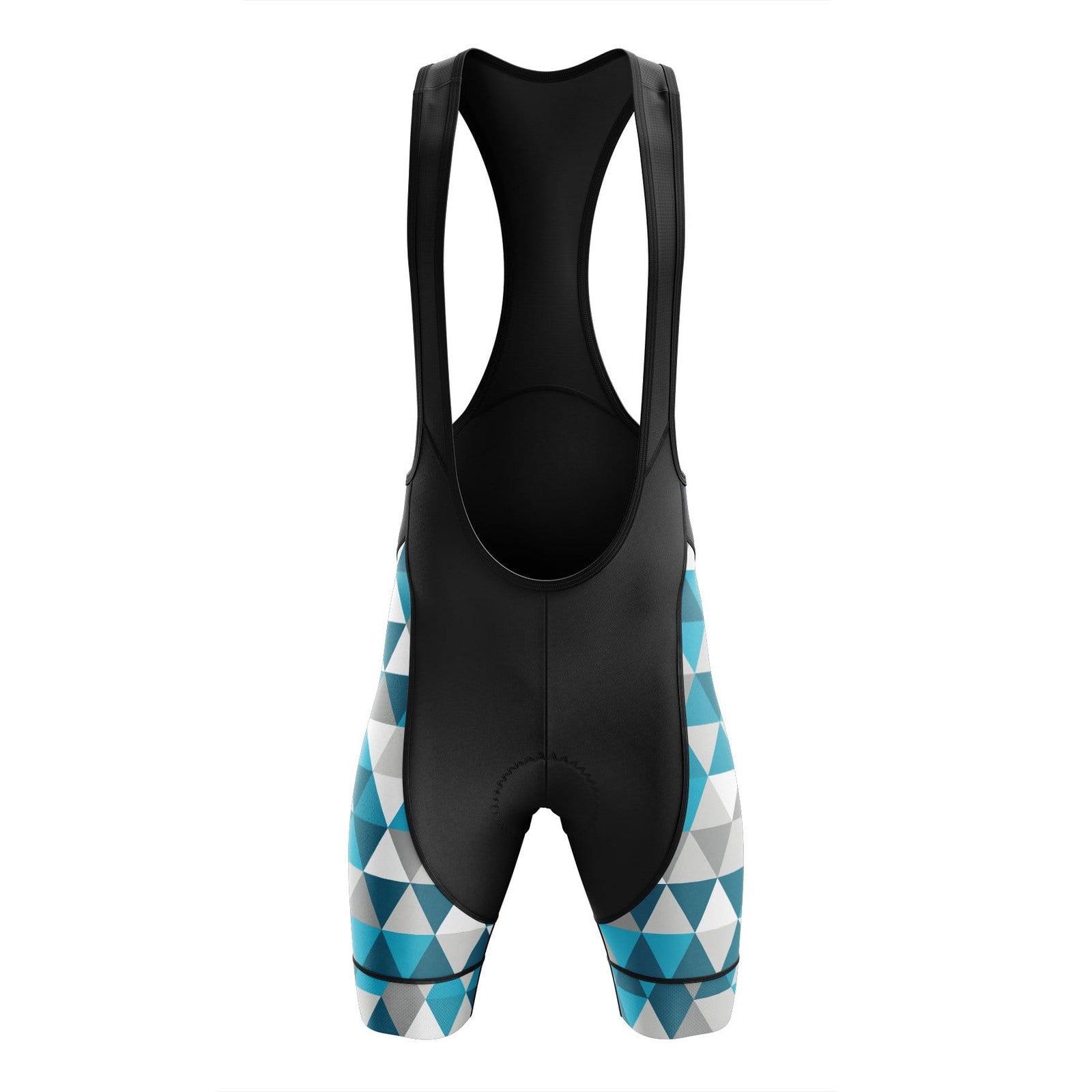 Montella Cycling Men's Blue Triangles Cycling Bib Shorts