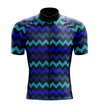 Montella Cycling Men's Blue Zig Zag Cycling Jersey