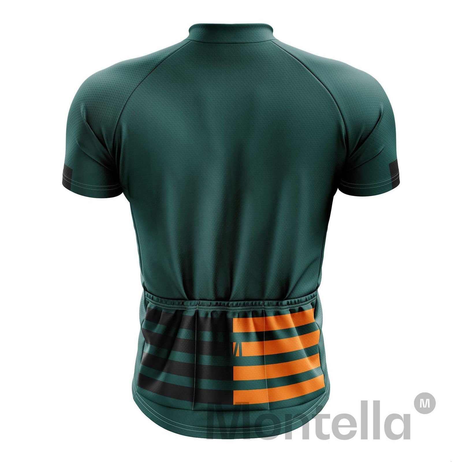 Montella Cycling Men's Dark Green Lines Cycling Jersey