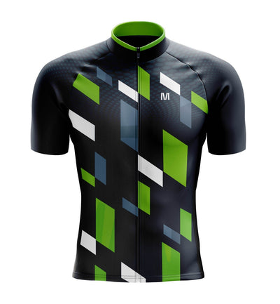 Montella Cycling Men's Green Geo Cycling Jersey