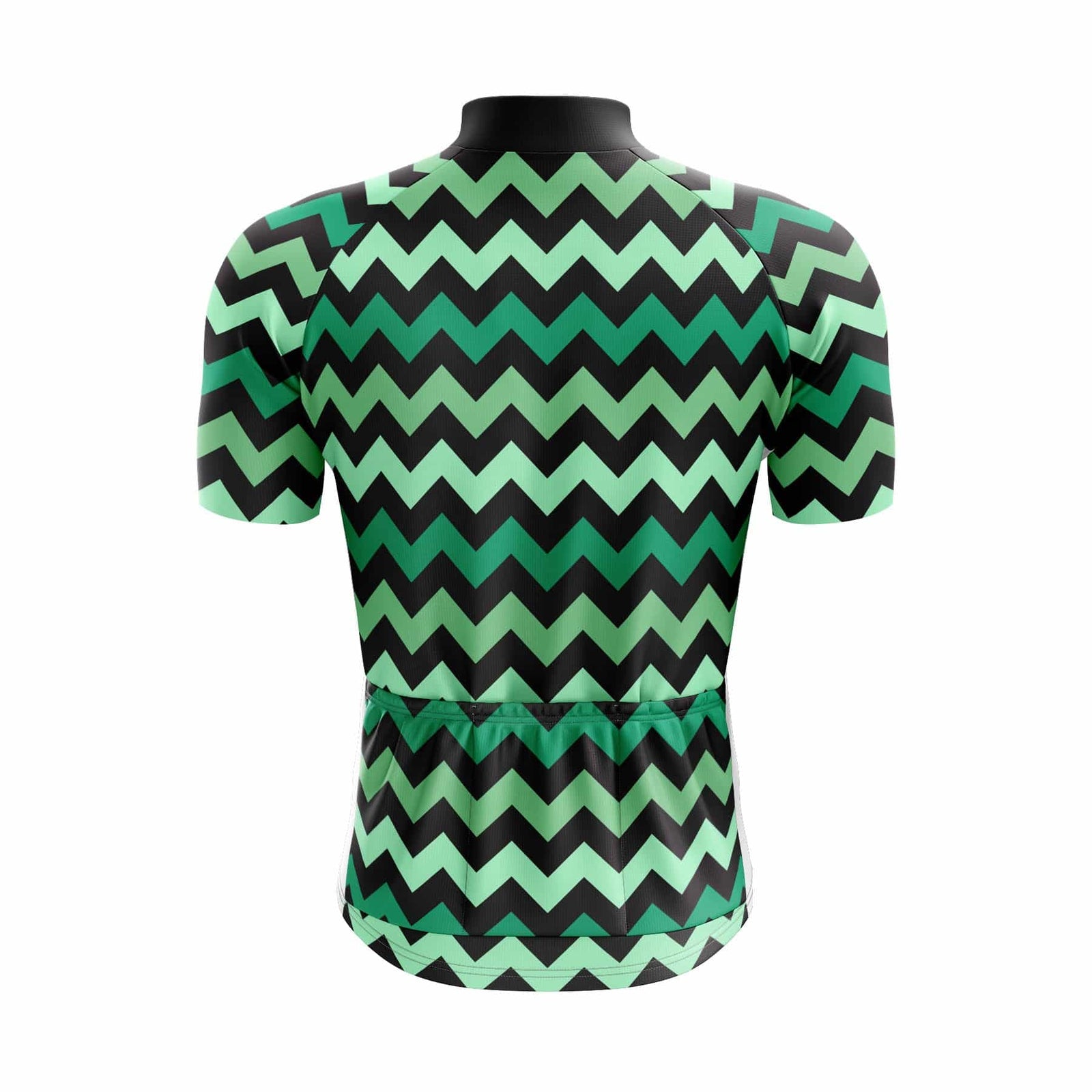 Montella Cycling Men's Green Zig Zag Cycling Jersey