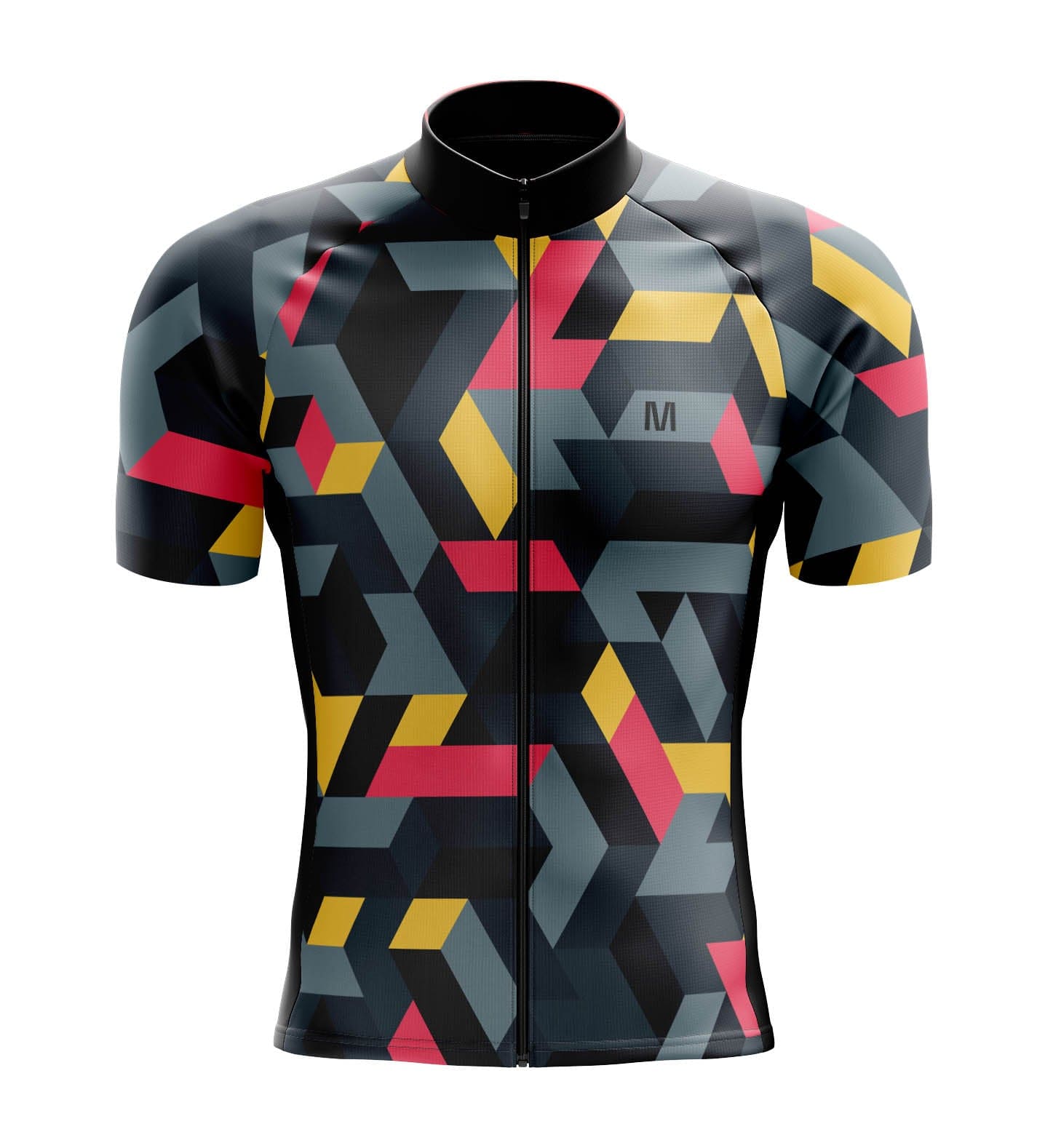 Montella Cycling Men's Grey Geo Cycling Jersey