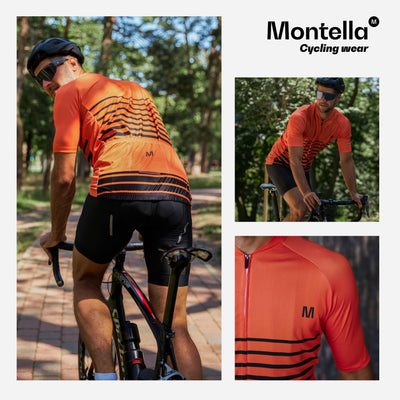 Montella Cycling Men's Orange Cycling Jersey or Bibs