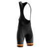 Montella Cycling Men's Orange Lines Cycling Bib Shorts