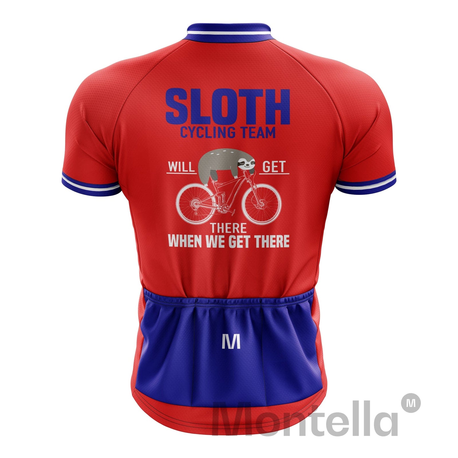 Montella Cycling Men's Red Sloth Cycling Team Jersey or Bibs