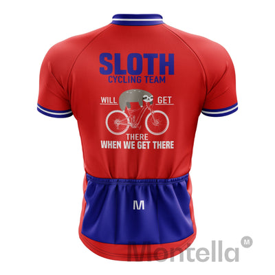 Montella Cycling Men's Red Sloth Cycling Team Jersey or Bibs