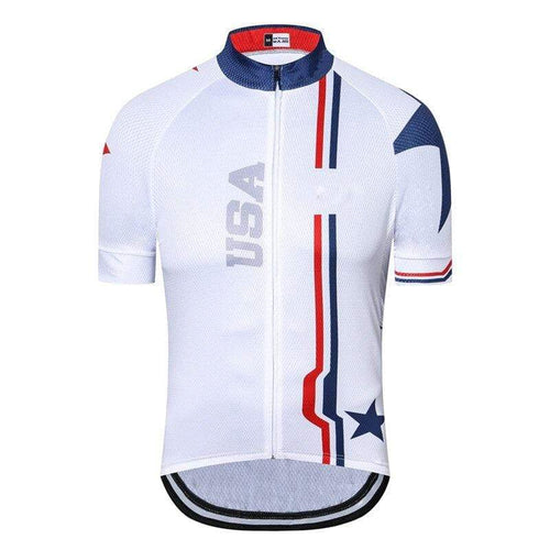 Montella Cycling Men's White USA Cycling Jersey