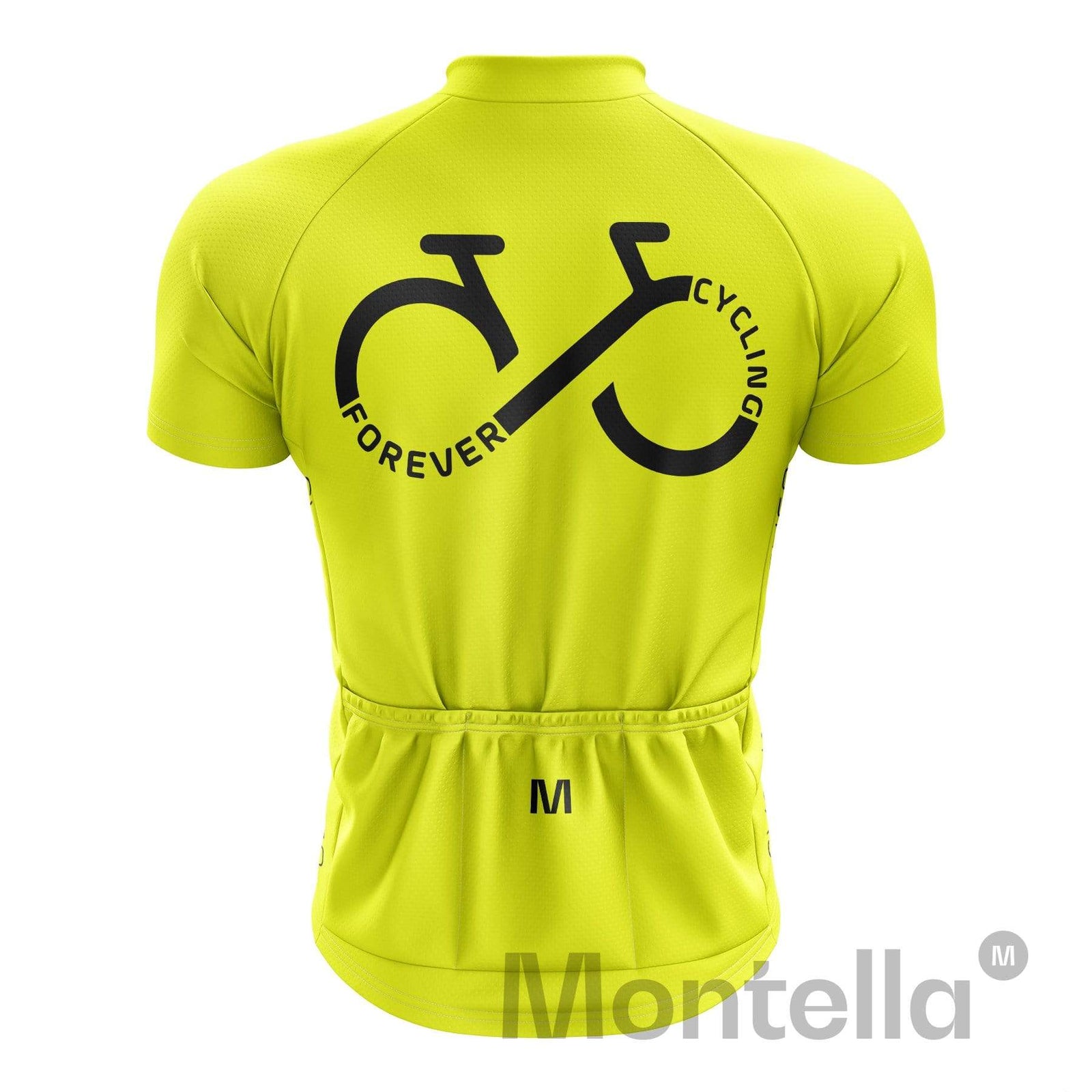 Montella Cycling Men's Yellow Cycling Forever InfinityJersey or Bibs