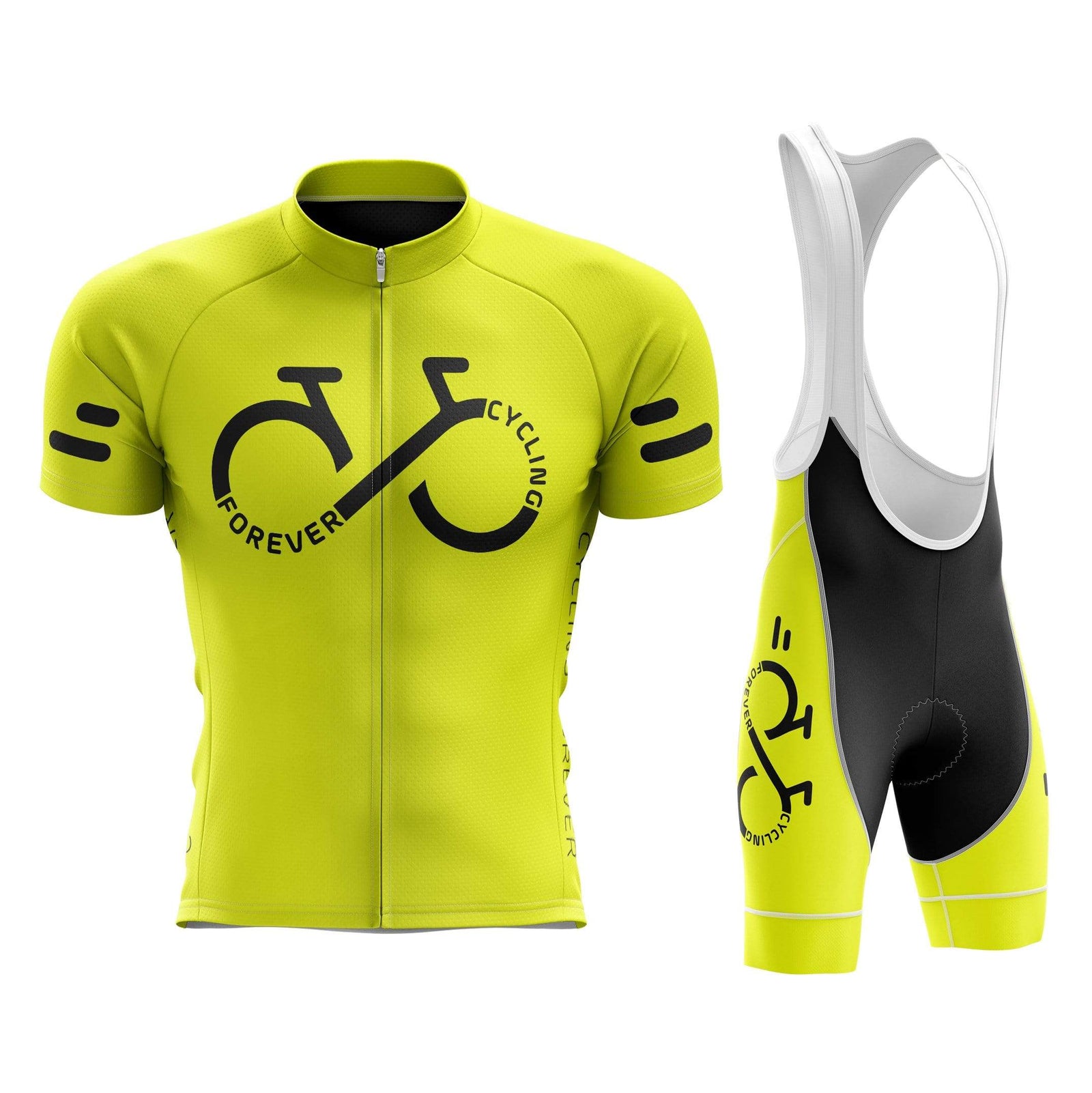 Montella Cycling Men's Yellow Cycling Forever InfinityJersey or Bibs