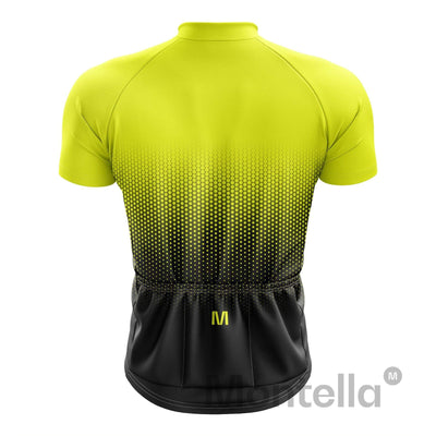 Montella Cycling Men's Yellow Gradient Cycling Jersey