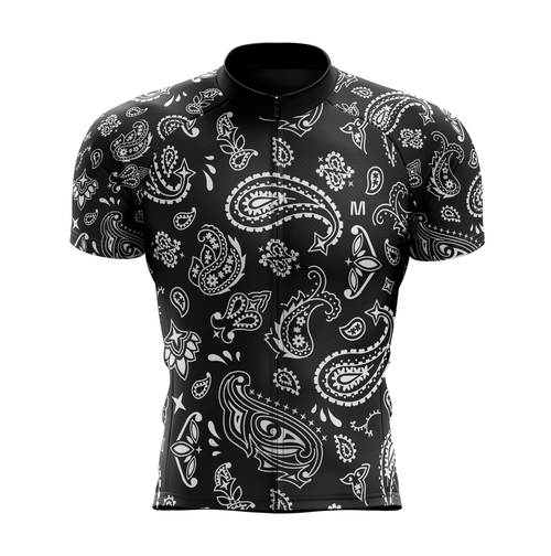 Montella Cycling Men SS Jersey Men's Black Bandana Cycling Jersey