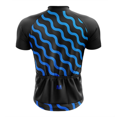 Montella Cycling Men SS Jersey Men's Blue Waves Cycling Jersey